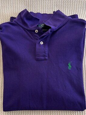 Polo Ralph Lauren Mesh Shirt | Men's Large | Slim Fit | Chalet Purple